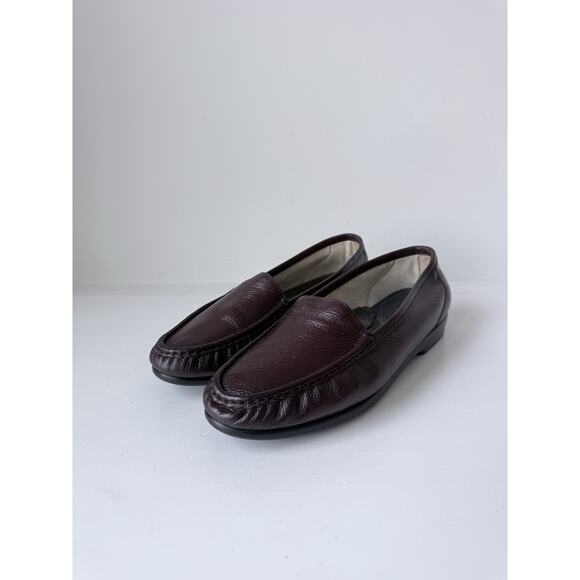 SAS Shoes - SAS Genuine Handsewn Leather Loafers Burgundy Penny Slip On Shoes Size 12 W
